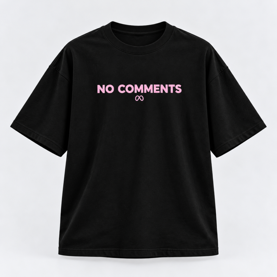 No Comments Oversized Black T-Shirt