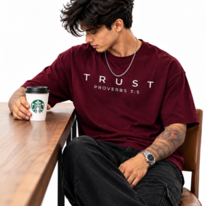 Trust Oversized T-Shirt — Wine