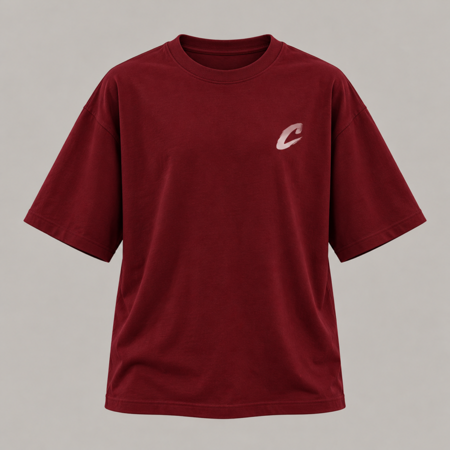 Don’t Judge Me — Burgundy Oversized T-Shirt