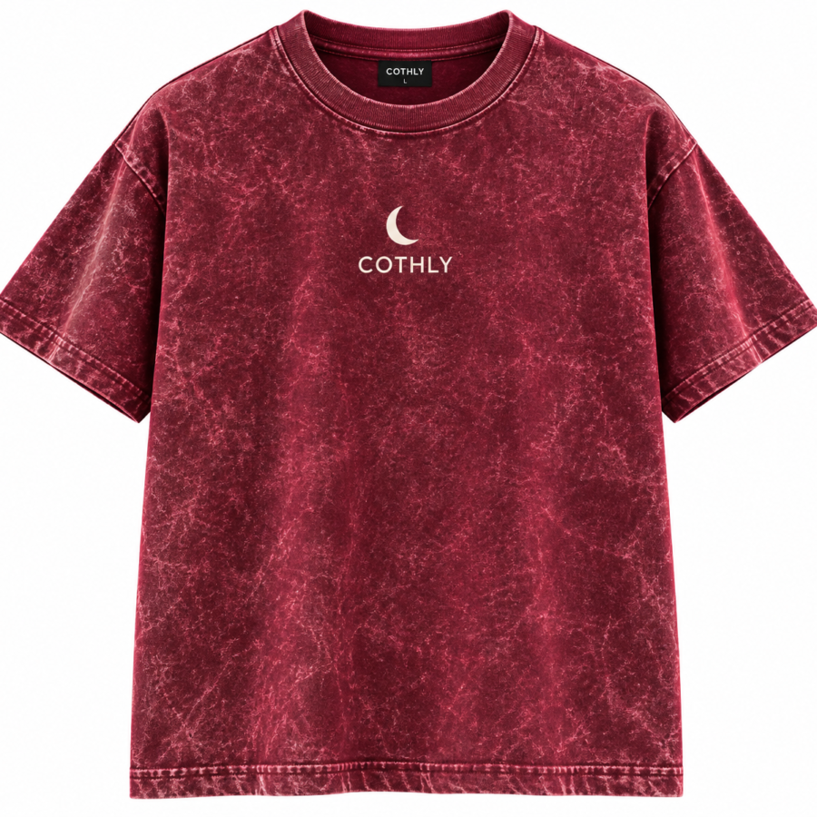 After Dark Acid-Wash Oversized T-Shirt