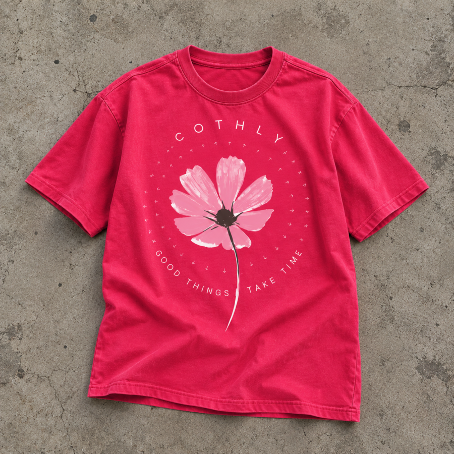 COTHLY BLOOM – Good Things Take Time Oversized T-Shirt