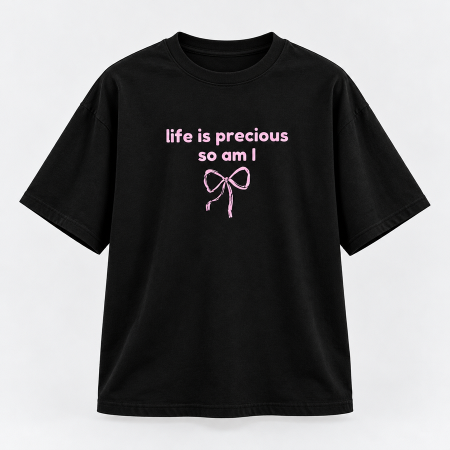 COTHLY Pink Ribbon oversized T-Shirt