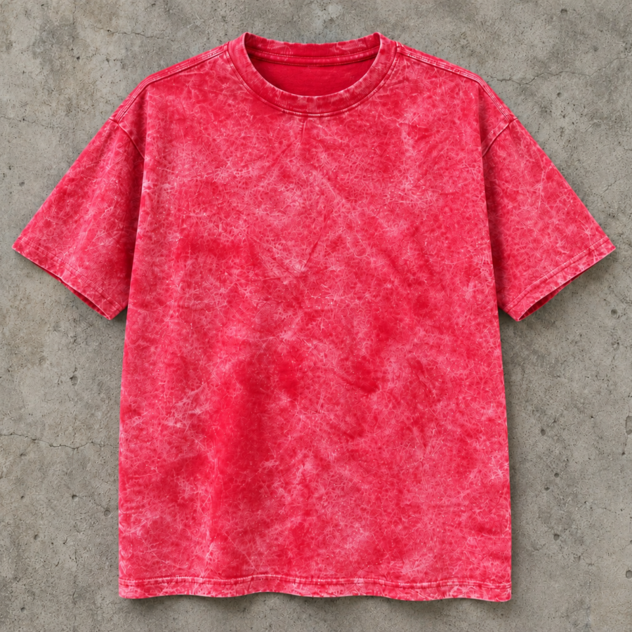Pink Acid Wash Oversized T-Shirt