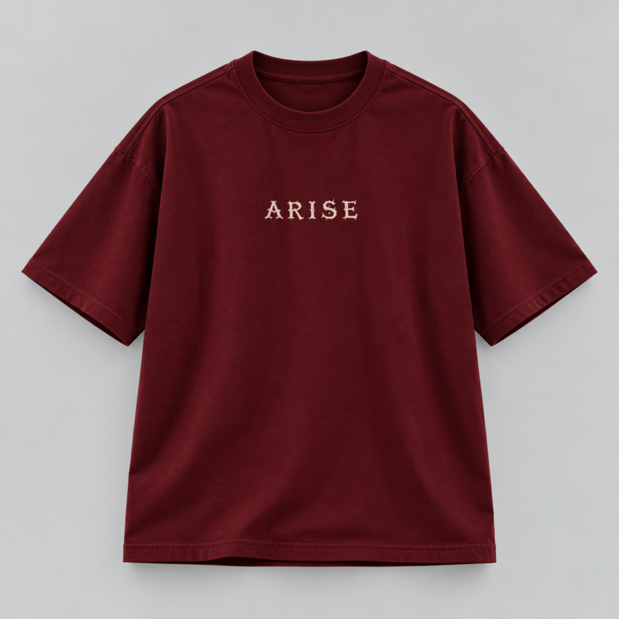 Just Chill Oversized T-Shirt — Burgundy