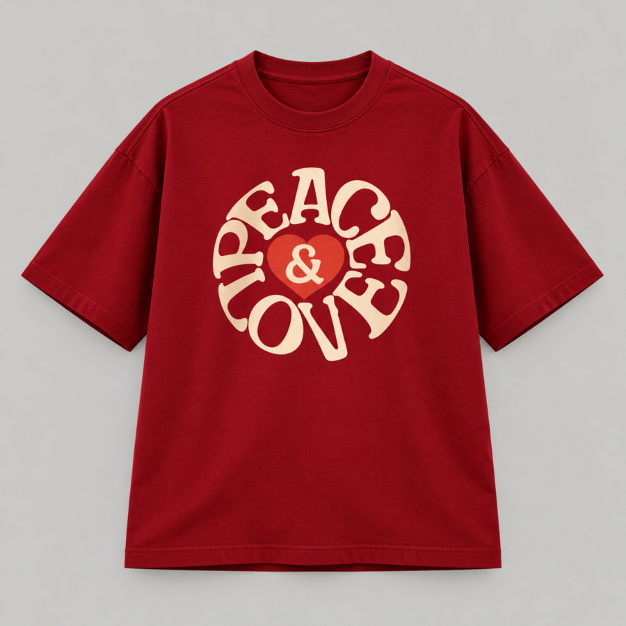 COTHLY PEACE & LOVE — Retro Oversized Tee