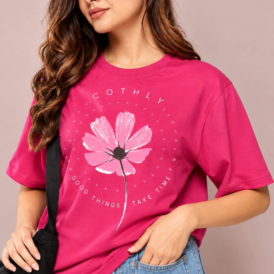 COTHLY BLOOM – Good Things Take Time Oversized T-Shirt (Copy)