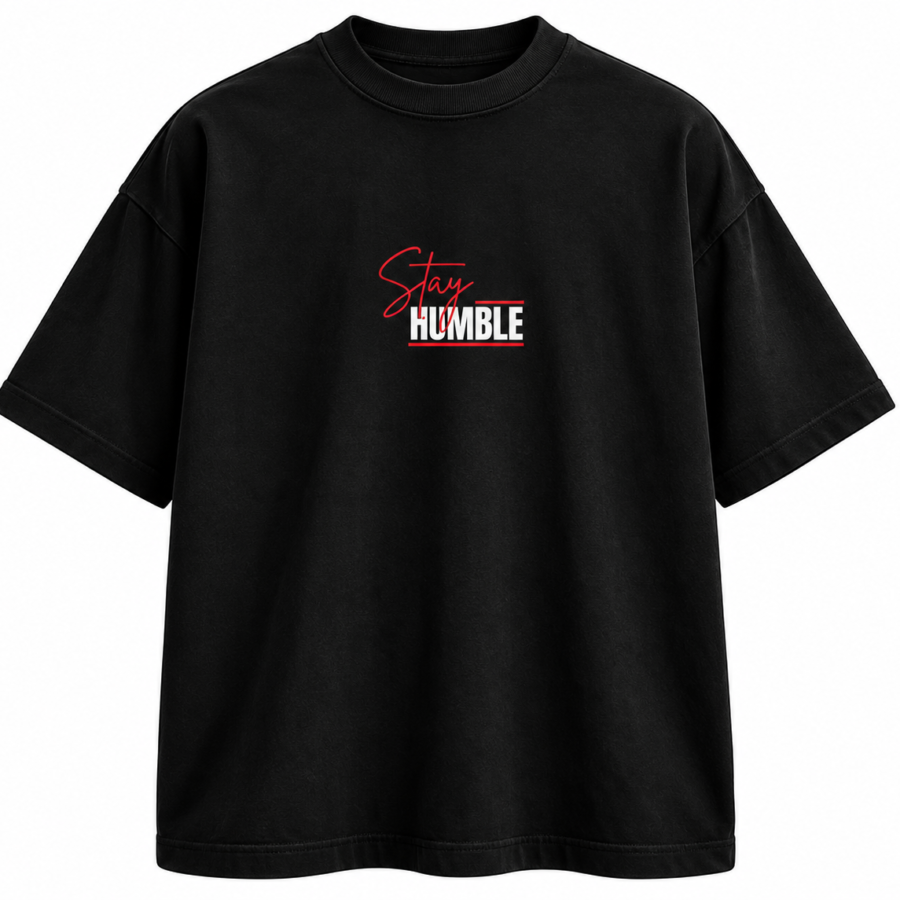 Stay Humble Rose Graphic Oversized T-Shirt
