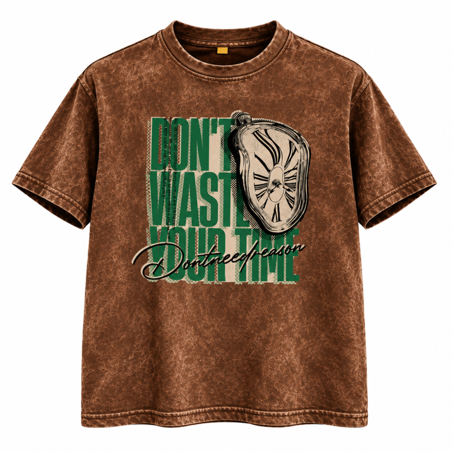 Don’t Waste Time Oversized Graphic T-Shirt